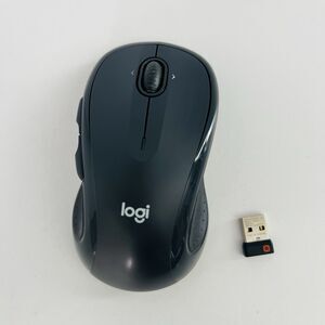 Logitech M510 Wireless Computer Mouse Graphite w/ USB, READ PARTS